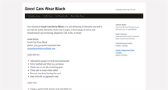 Desktop Screenshot of goodcatswearblack.com