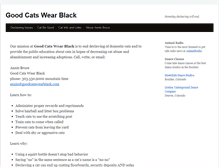 Tablet Screenshot of goodcatswearblack.com